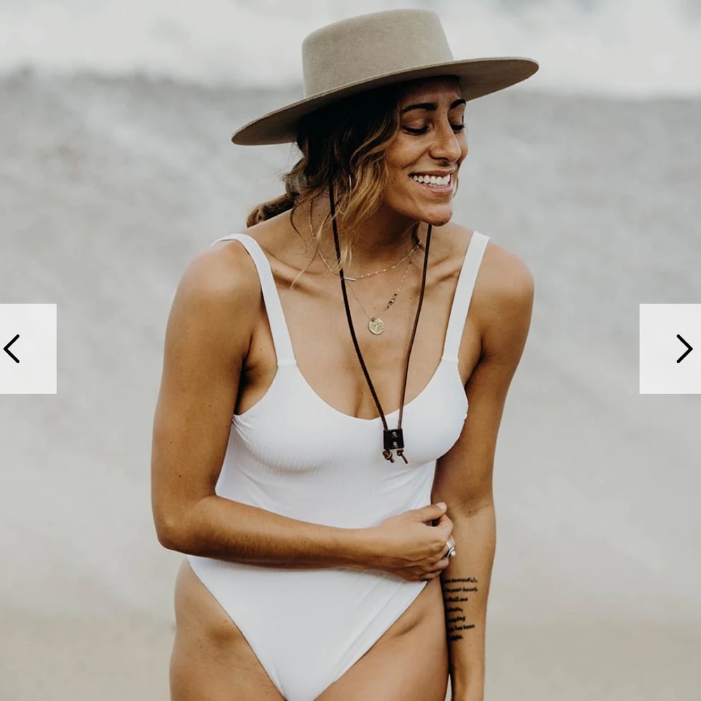 Made by Minga Zoila Boater Hat Taupe S